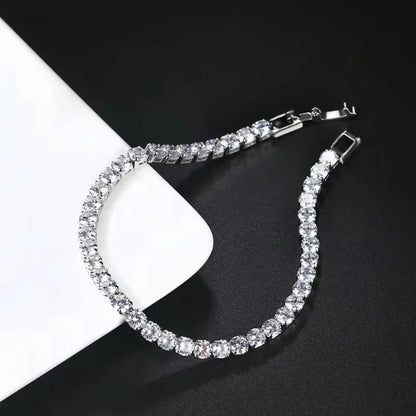 Iced-Out 4mm Crystal Tennis Bracelet