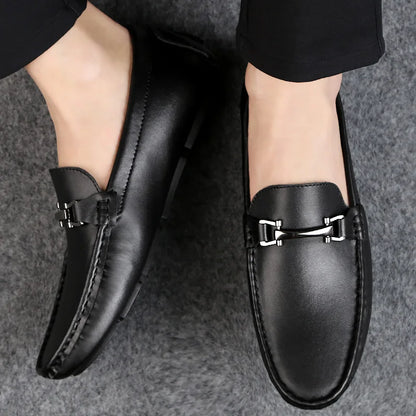 Business Leather Flats for Men