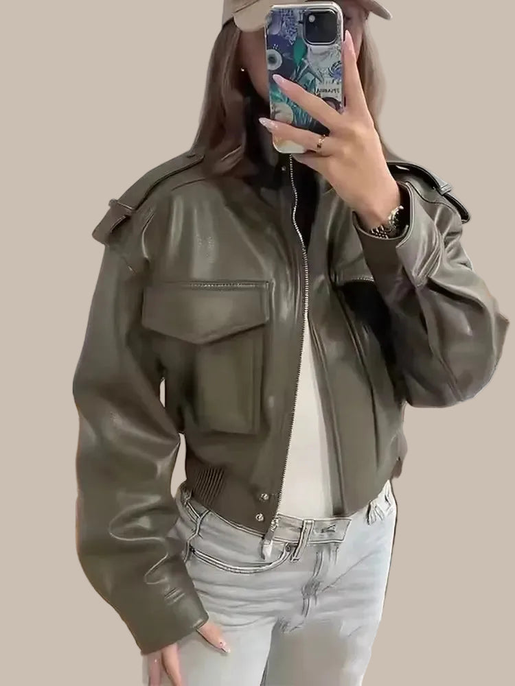Women’s PU Leather Jacket