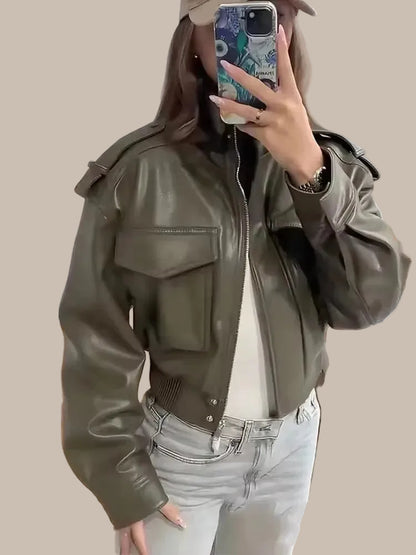 Women’s PU Leather Jacket