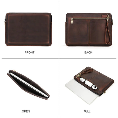 Luxury Crazy Horse Laptop Bag