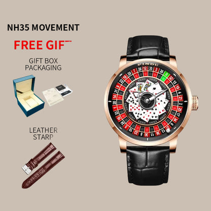 Men’s Luxury Poker Dial Watch