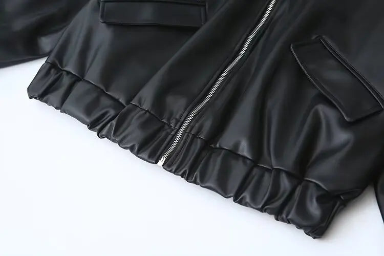 Leather Bomber Jacket