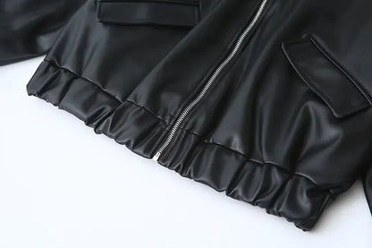Leather Bomber Jacket