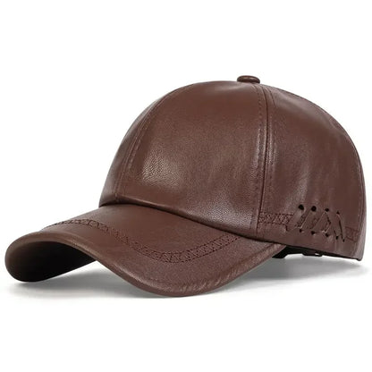 Leather Baseball Cap
