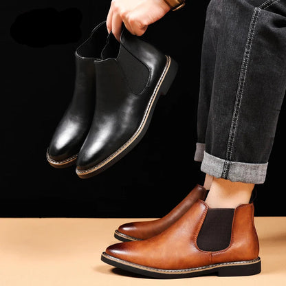 Men's PU Leather Chelsea Boots