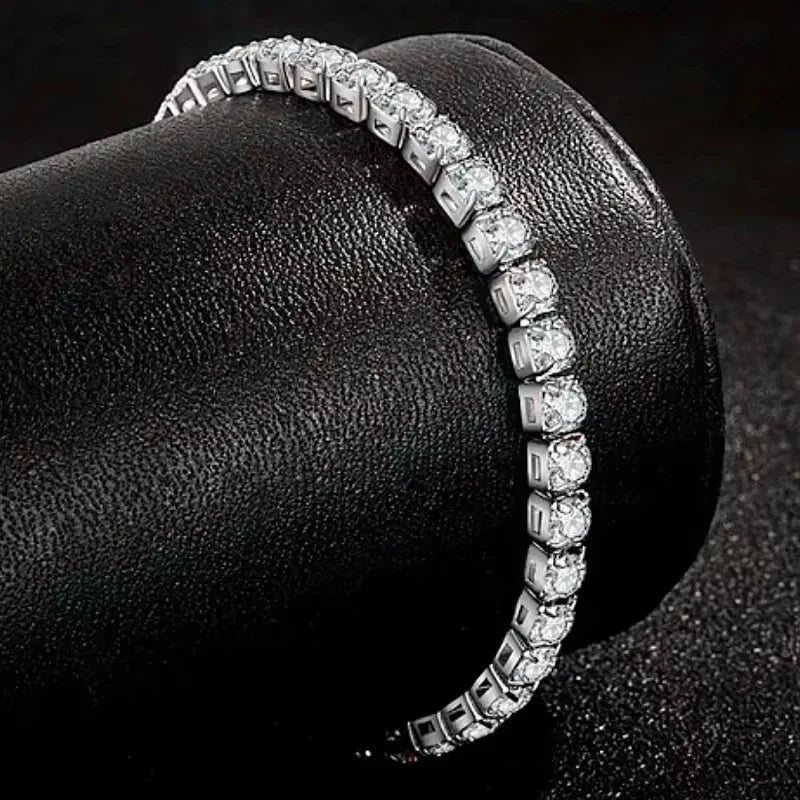 Iced-Out 4mm Crystal Tennis Bracelet