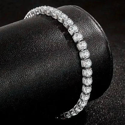 Iced-Out 4mm Crystal Tennis Bracelet