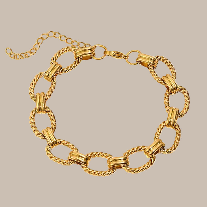 Gold-Tone Toggle Clasp Chain Bracelet
