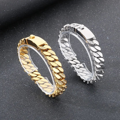 12mm Punk Cuban Curb Chain Bracelet