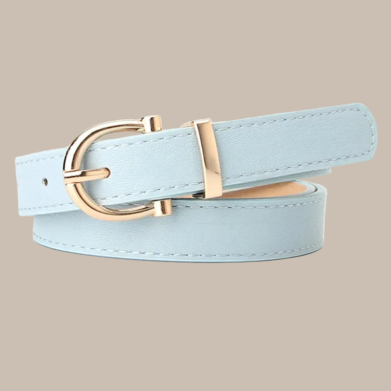 Women's Retro Oval Buckle Belt