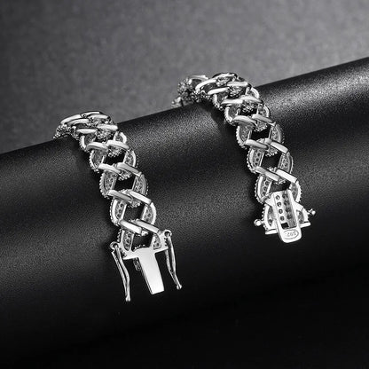 9mm GRA Moissanite Cuban Link Bracelet