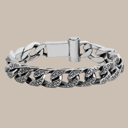 Full Rhinestone Prong Cuban Link Bracelet