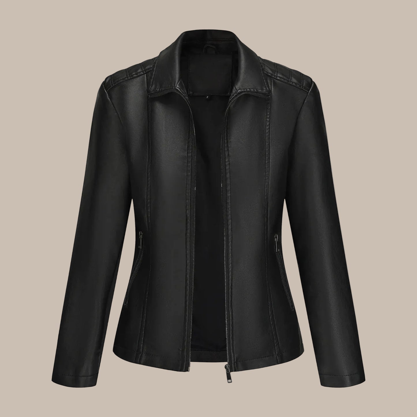 Women's Patchwork Faux Leather Jacket