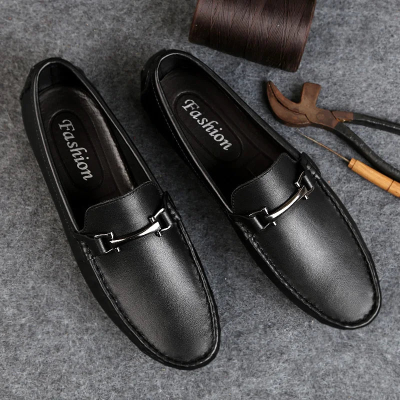 Business Leather Flats for Men