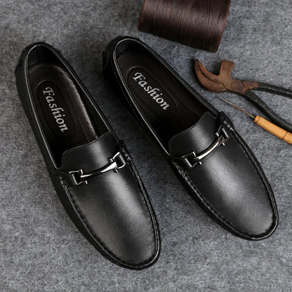 Business Leather Flats for Men