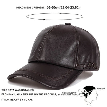 Leather Baseball Cap