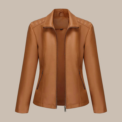 Women's Patchwork Faux Leather Jacket