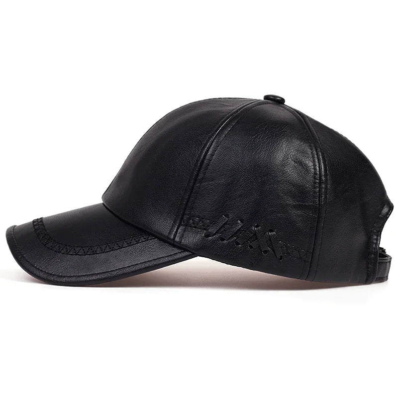 Leather Baseball Cap