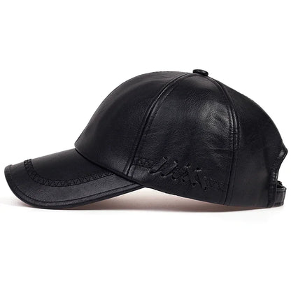 Leather Baseball Cap