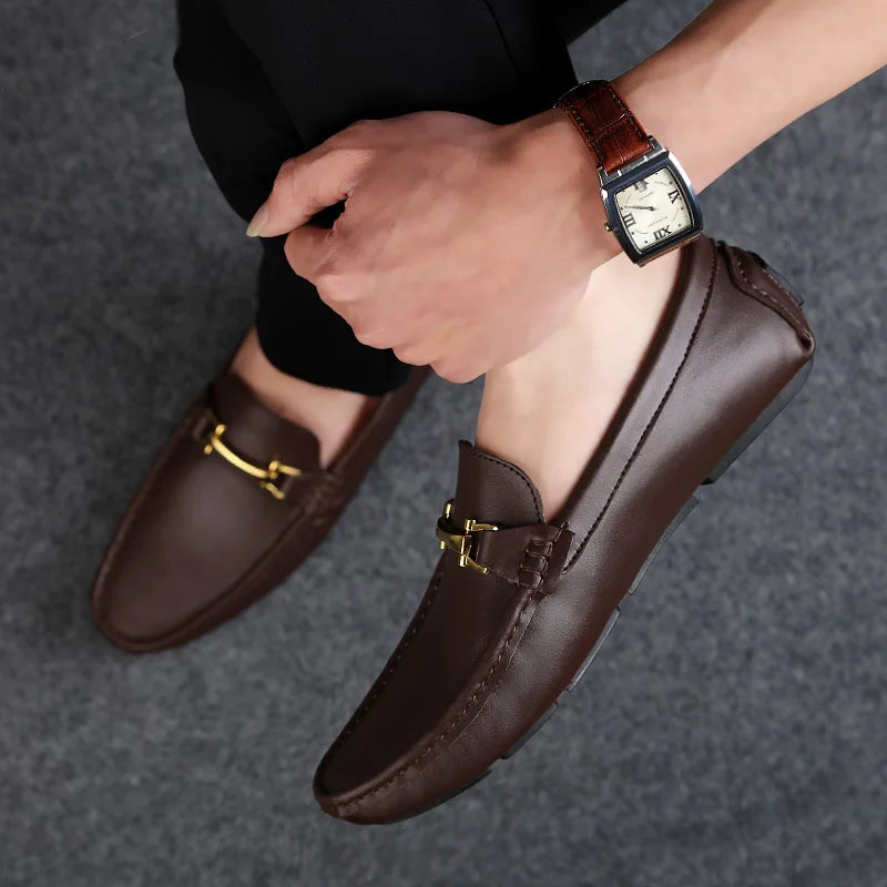 Business Leather Flats for Men