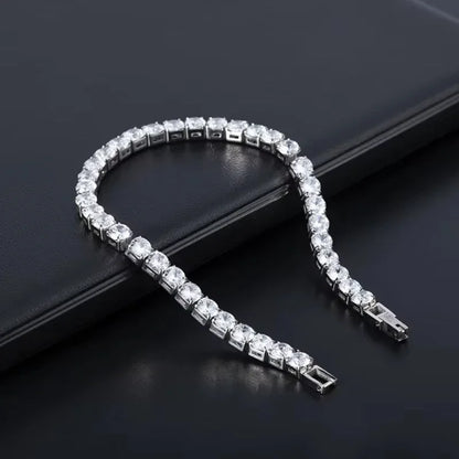 Iced-Out 4mm Crystal Tennis Bracelet