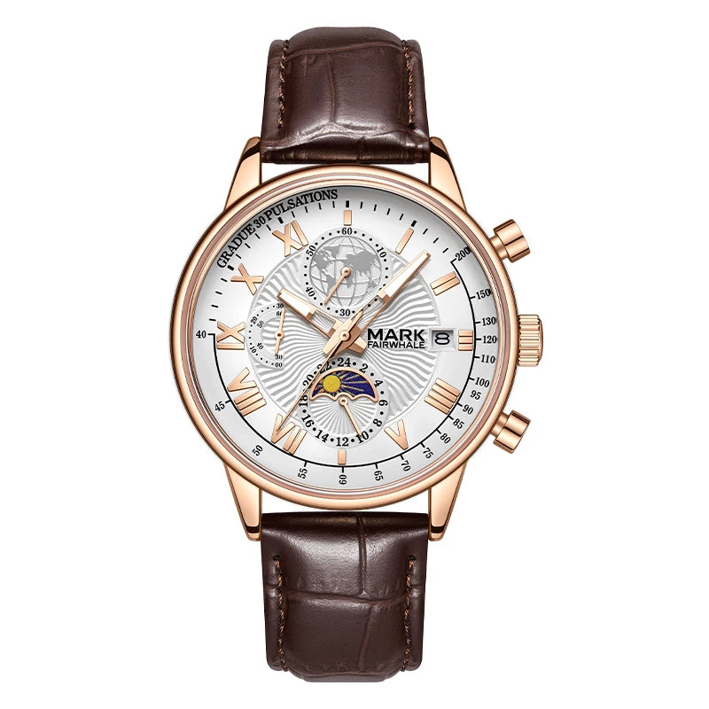 Genuine Leather Strap Watch
