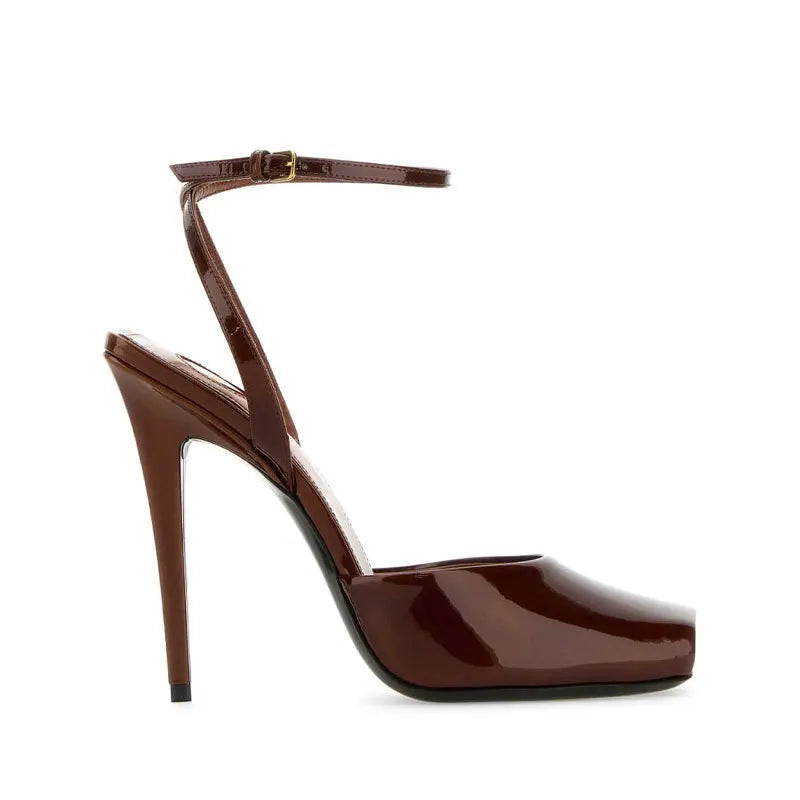 Fish Mouth Patent Sandals