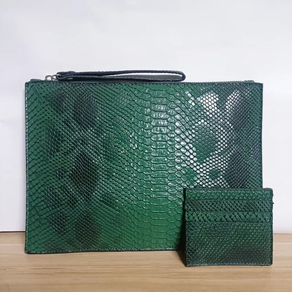Python Pattern Clutch Bag