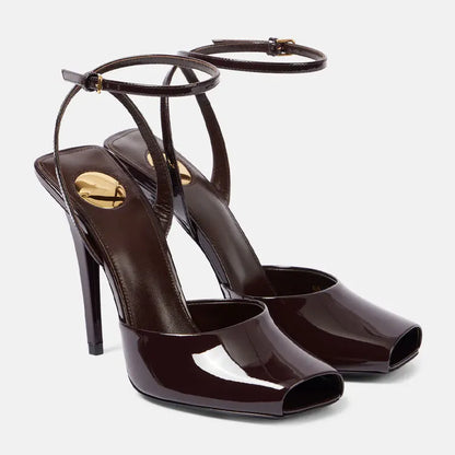 Fish Mouth Patent Sandals