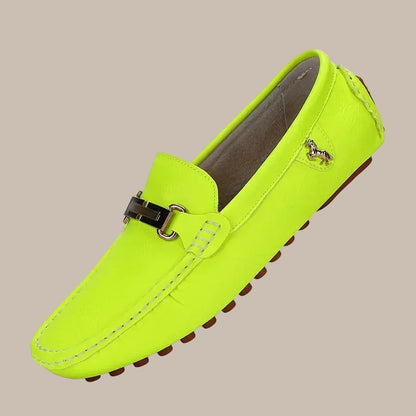 Men's Handmade PU Leather Driving Loafers