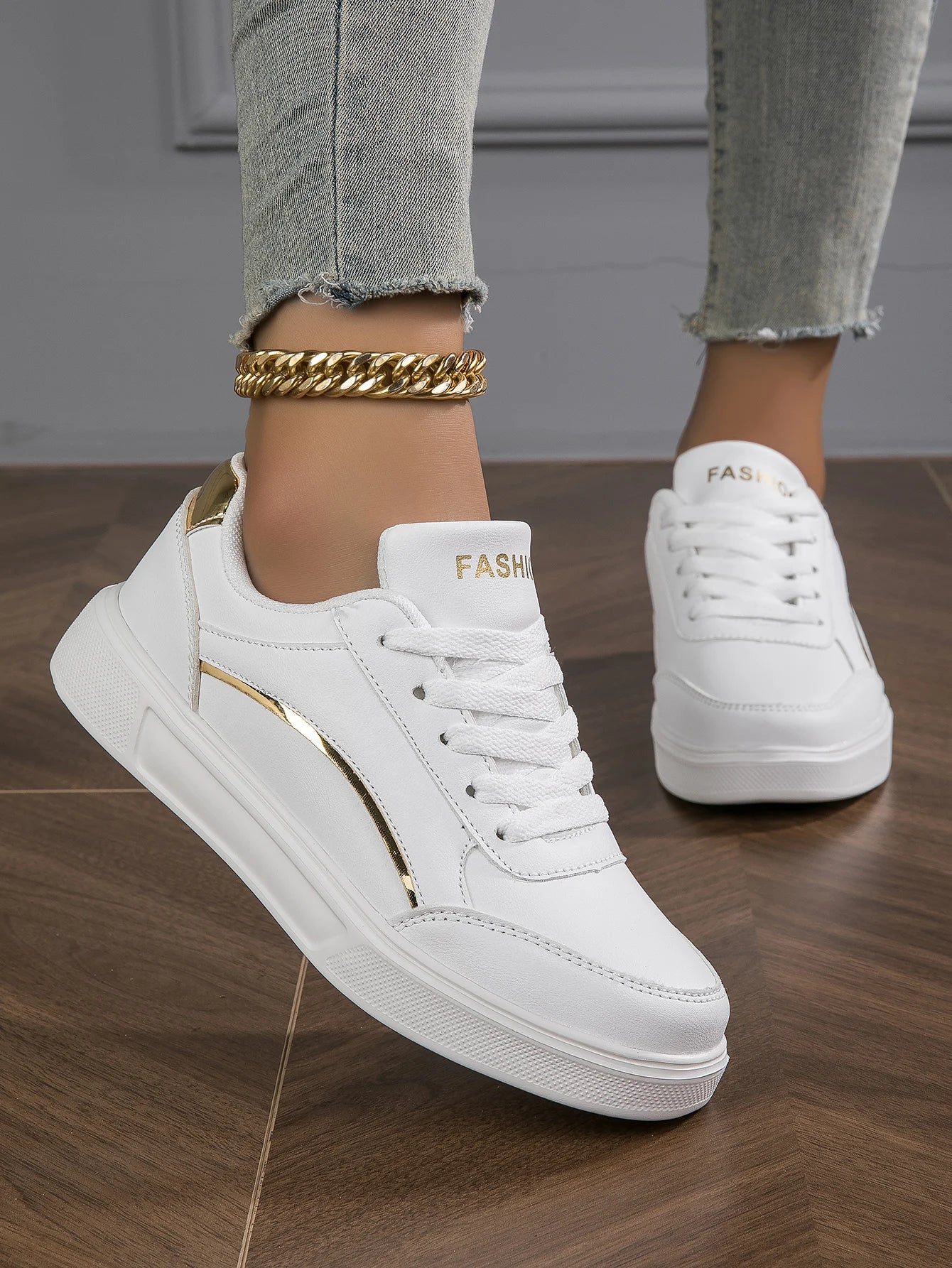 Leather Platform Sneakers
