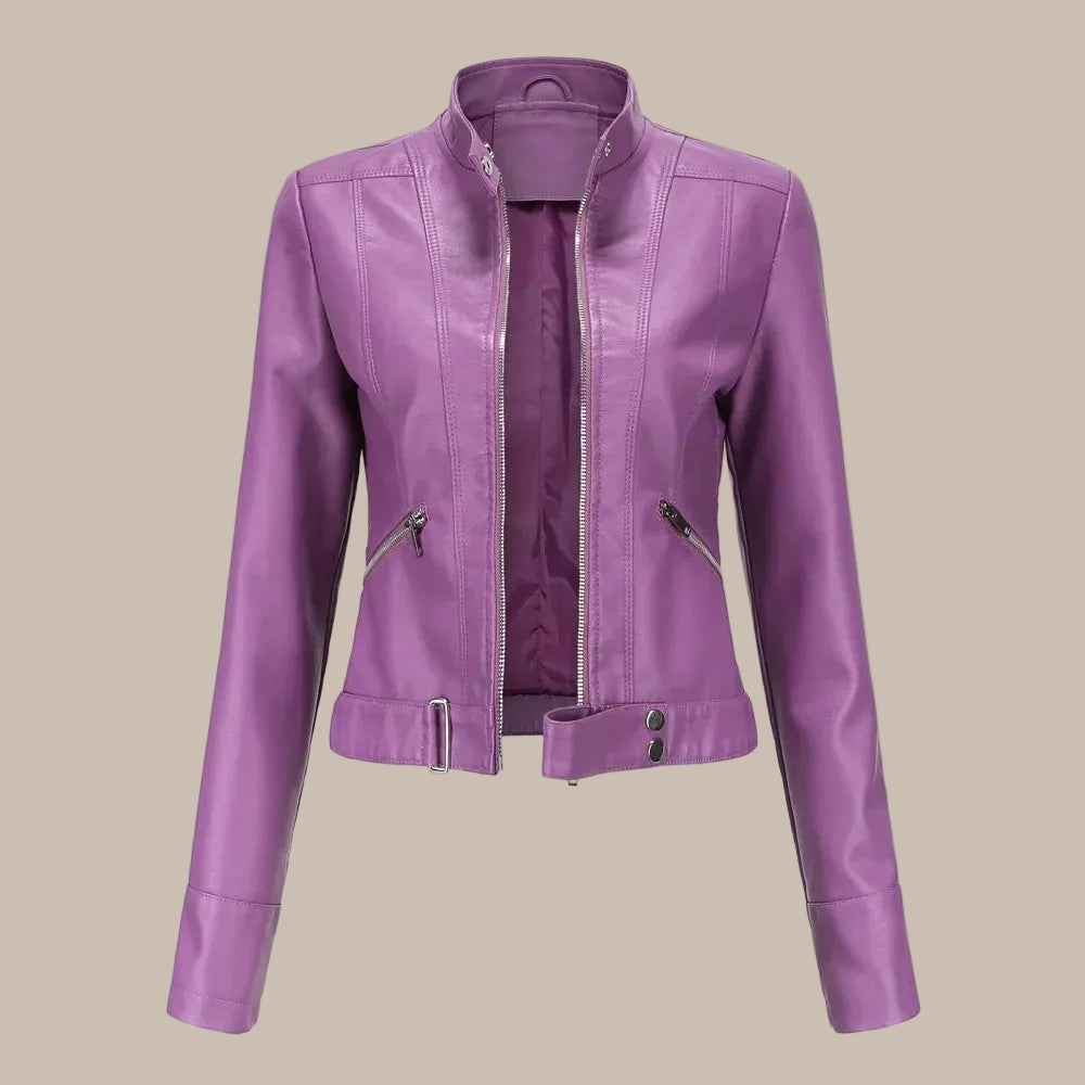 Women's Short Genuine Leather Jacket
