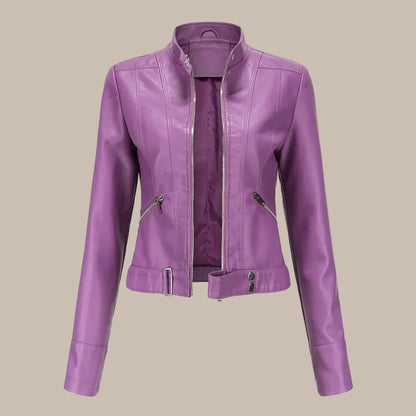 Women's Short Genuine Leather Jacket