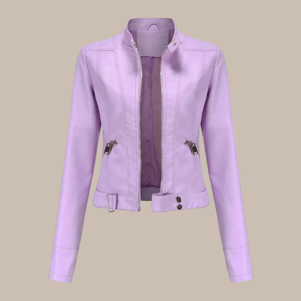 Women's Short Genuine Leather Jacket