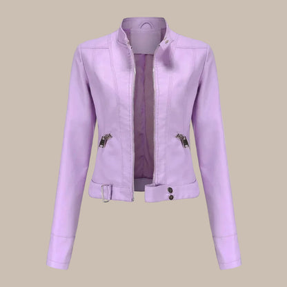 Women's Short Genuine Leather Jacket