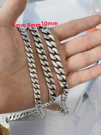 925 Sterling Silver Punk Chain Bracelet
