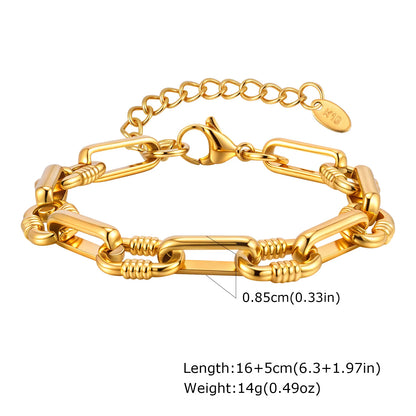 Gold-Tone Toggle Clasp Chain Bracelet