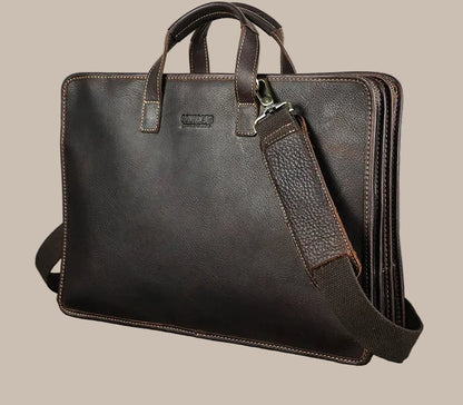 Men’s Leather Business Tote