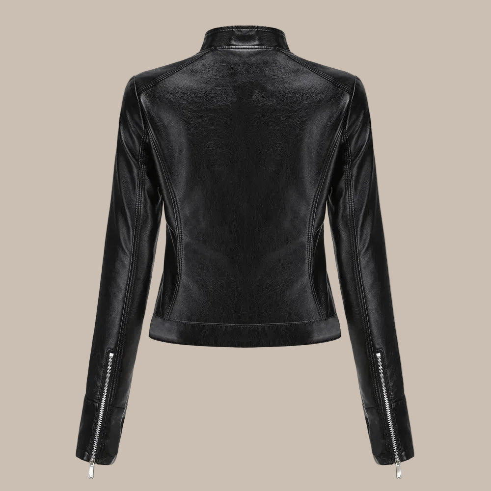 Women's Short Genuine Leather Jacket