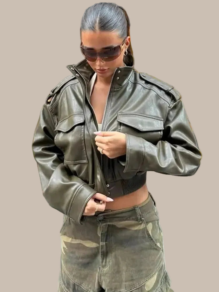 Women’s PU Leather Jacket
