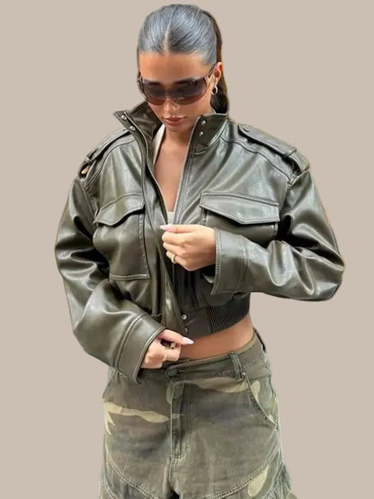 Women’s PU Leather Jacket