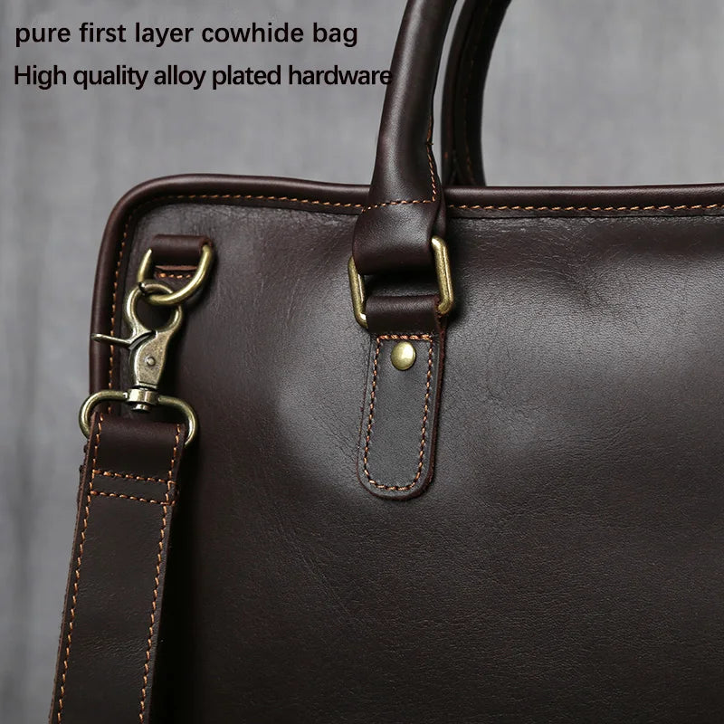 Vintage Cowhide Laptop Bag