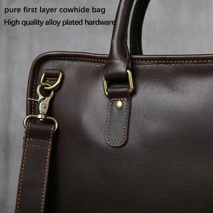 Vintage Cowhide Laptop Bag