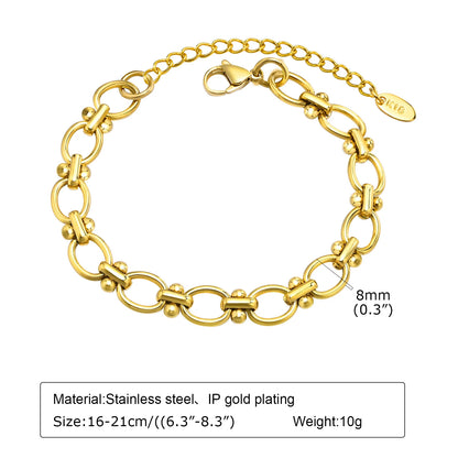 Gold-Tone Toggle Clasp Chain Bracelet