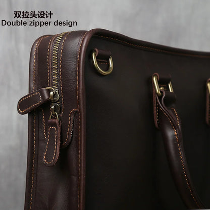 Vintage Cowhide Laptop Bag