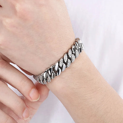 12mm Punk Cuban Curb Chain Bracelet