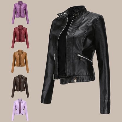 Women's Short Genuine Leather Jacket
