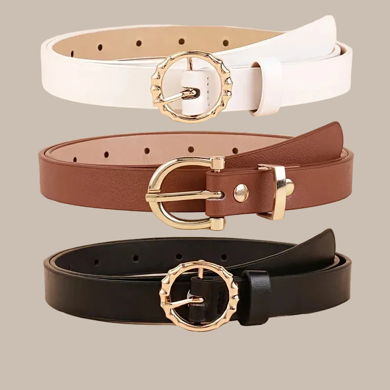 5pcs Women Skinny Belt Set