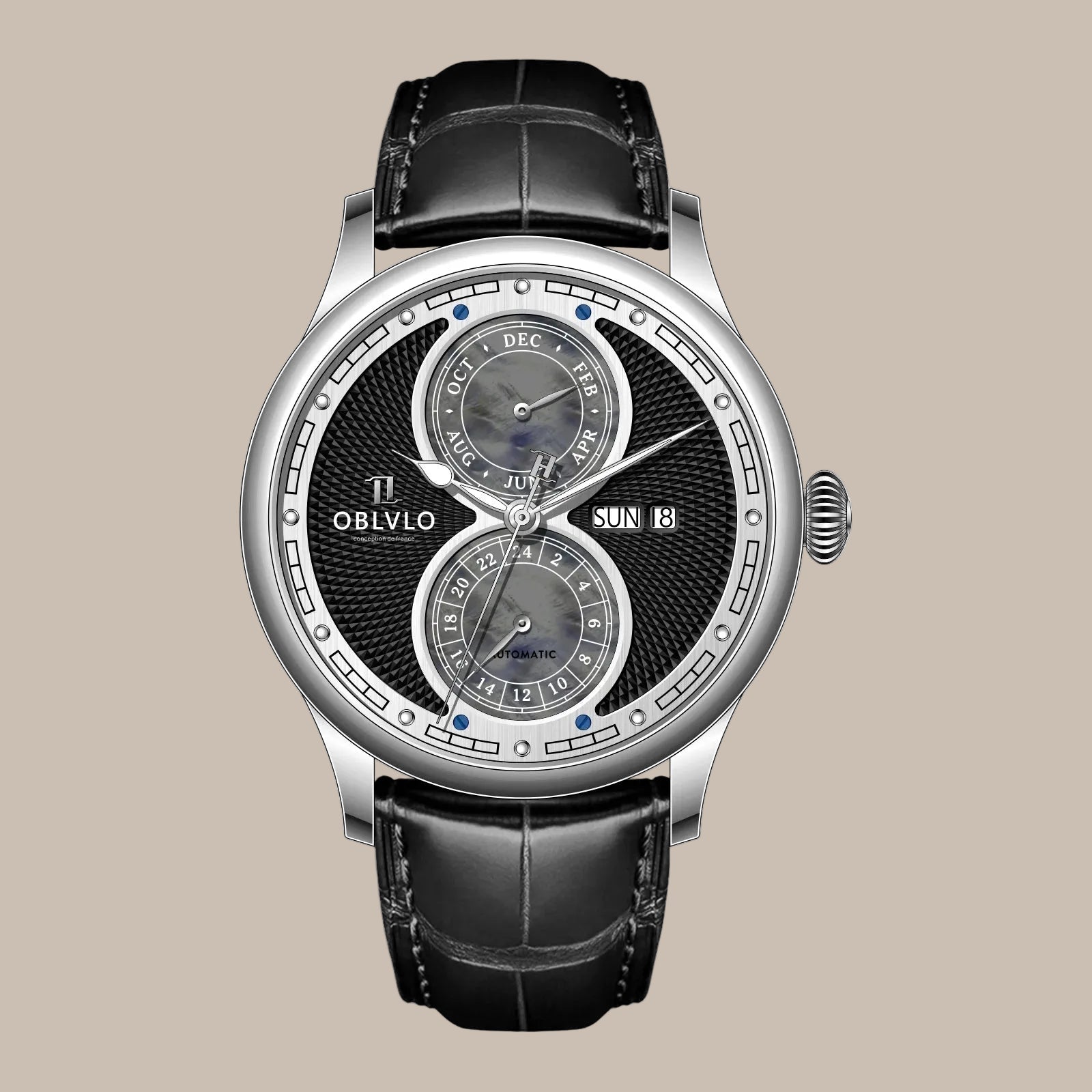 Blue Leather Strap Automatic